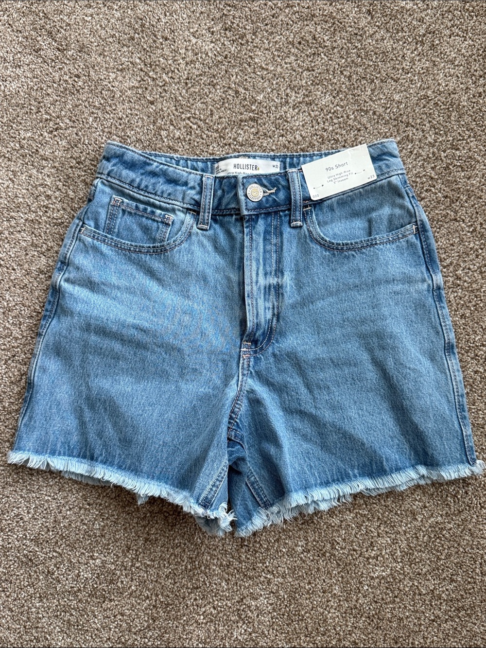 Hollister Light Blue High-Rise Denim Cutoff Shorts